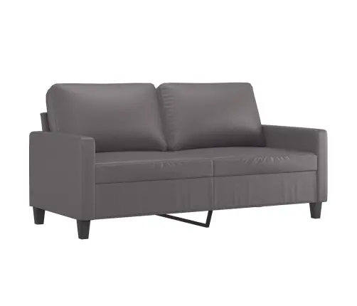 Divdaļīgs Dīvānu Komplekts Ar Spilveniem, Pelēka Mākslīgā Āda Vidaxl