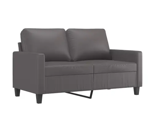 Divdaļīgs Dīvānu Komplekts Ar Spilveniem, Pelēka Mākslīgā Āda Vidaxl