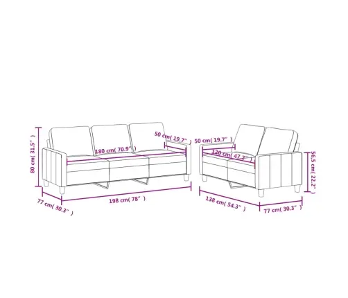 Divdaļīgs Dīvānu Komplekts, Kapučīno Krāsas Mākslīgā Āda Vidaxl