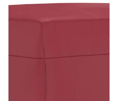 Sofos Komplektas Su Pagalvėlėmis, 3 Dalių, Vyno, Dirbtinė Oda