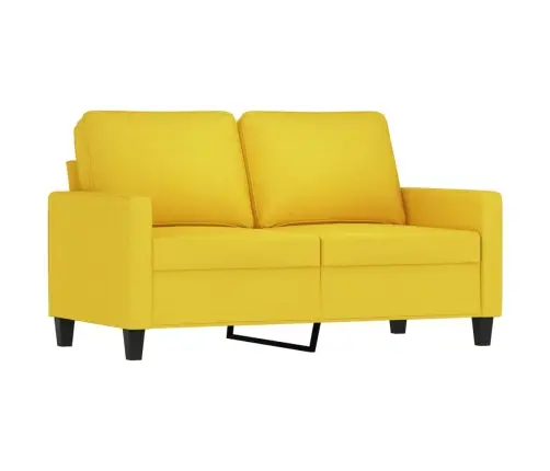 Trīsdaļīgs Dīvānu Komplekts Ar Spilveniem, Dzeltens Audums Vidaxl