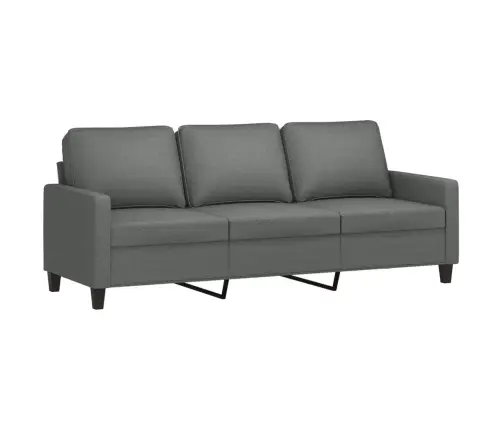 Četrdaļīgs Dīvānu Komplekts Ar Spilveniem, Tumši Pelēks Audums Vidaxl