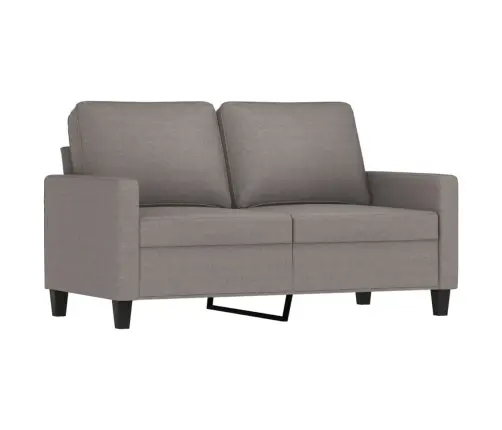 Četrdaļīgs Dīvānu Komplekts Ar Spilveniem, Pelēkbrūns Audums Vidaxl