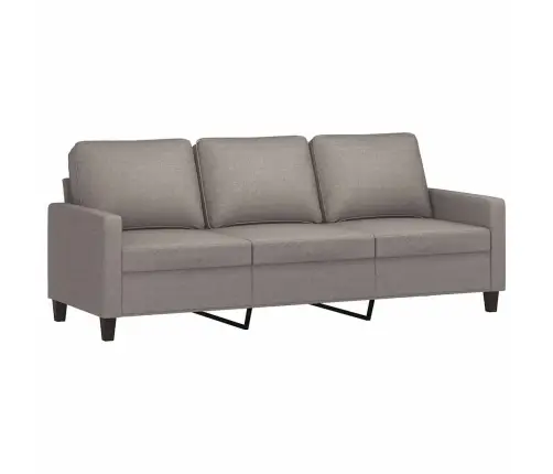 Četrdaļīgs Dīvānu Komplekts Ar Spilveniem, Pelēkbrūns Audums Vidaxl