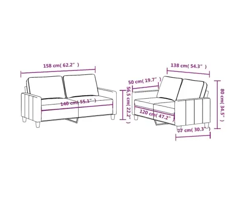 Divdaļīgs Dīvānu Komplekts Ar Spilveniem, Melns Audums Vidaxl