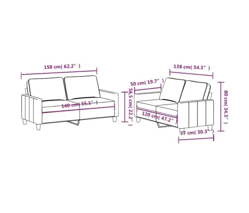 Divdaļīgs Dīvānu Komplekts Ar Spilveniem, Dzeltens Audums Vidaxl