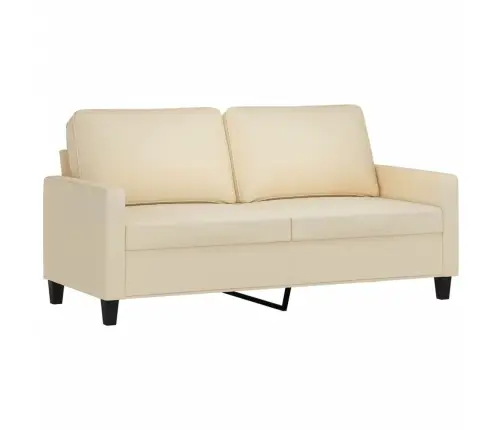 Trīsdaļīgs Dīvānu Komplekts Ar Spilveniem, Krēmkrāsas Audums Vidaxl