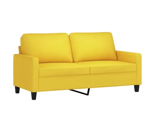 Trīsdaļīgs Dīvānu Komplekts Ar Spilveniem, Dzeltens Audums Vidaxl