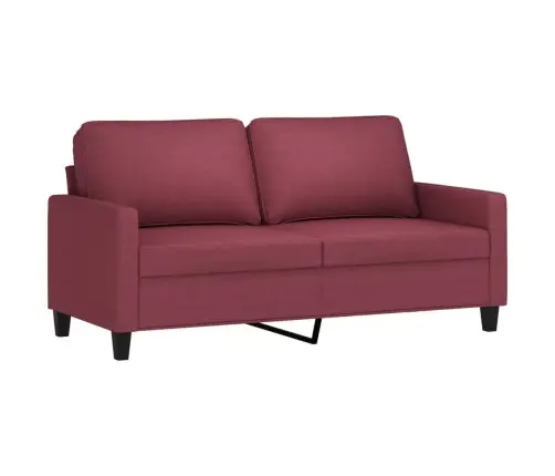 3-Osaline Diivanikomplekt Patjadega, Veinipunane, Kangas