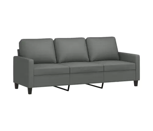 Trīsdaļīgs Dīvānu Komplekts Ar Spilveniem, Tumši Pelēks Audums Vidaxl