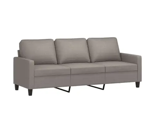 Trīsdaļīgs Dīvānu Komplekts Ar Spilveniem, Pelēkbrūns Audums Vidaxl