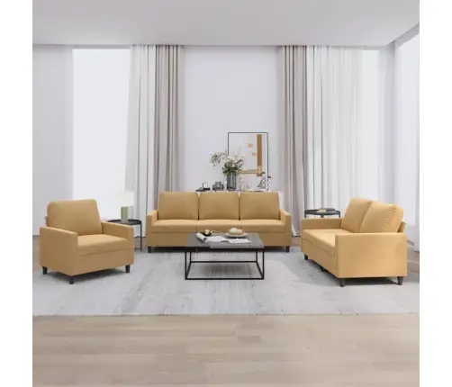 Trīsdaļīgs Dīvānu Komplekts Ar Spilveniem, Brūns Samts Vidaxl