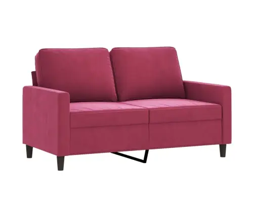 Četrdaļīgs Dīvānu Komplekts Ar Spilveniem, Vīnsarkans Samts Vidaxl