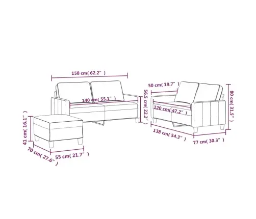 Trīsdaļīgs Dīvānu Komplekts Ar Spilveniem, Vīnsarkans Samts Vidaxl