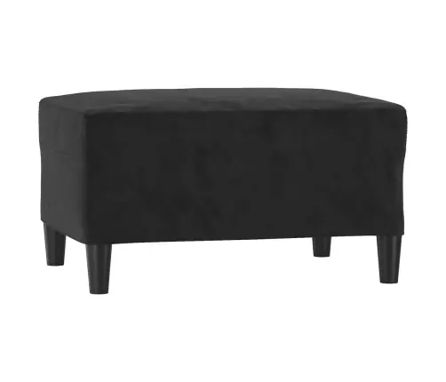 Trīsdaļīgs Dīvānu Komplekts Ar Spilveniem, Melns Samts Vidaxl