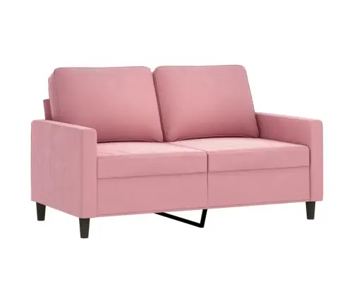 Sofos Komplektas Su Pagalvėlėmis, 2 Dalių, Rožinis, Aksomas