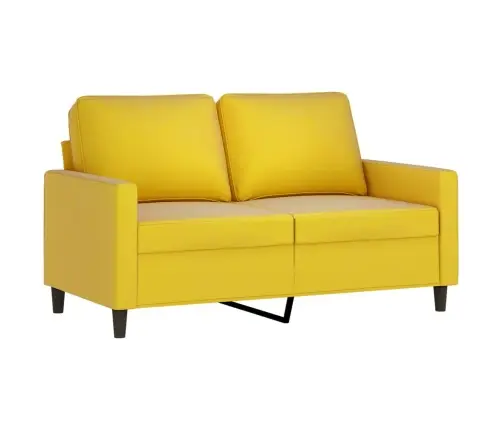 Divdaļīgs Dīvānu Komplekts Ar Spilveniem, Dzeltens Samts Vidaxl