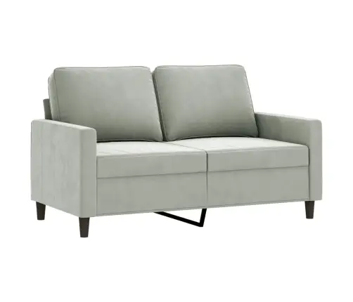 Trīsdaļīgs Dīvānu Komplekts Ar Spilveniem, Gaiši Pelēks Samts Vidaxl