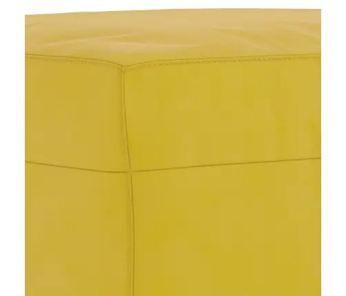 Trīsdaļīgs Dīvānu Komplekts Ar Spilveniem, Dzeltens Samts Vidaxl