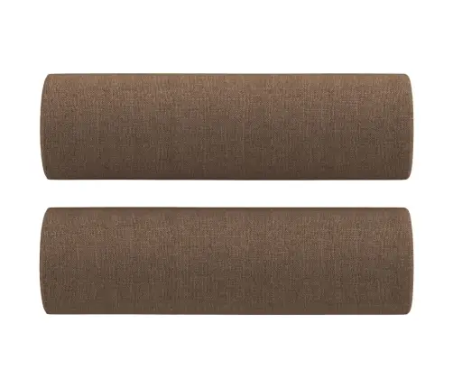 Sofos Komplektas Su Pagalvėmis, 3 Dalių, Rudas, Audinys