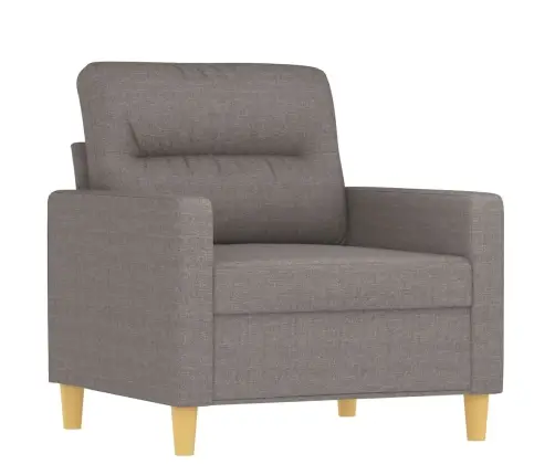 Četrdaļīgs Dīvānu Komplekts Ar Spilveniem, Pelēkbrūns Audums Vidaxl