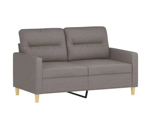 Četrdaļīgs Dīvānu Komplekts Ar Spilveniem, Pelēkbrūns Audums Vidaxl