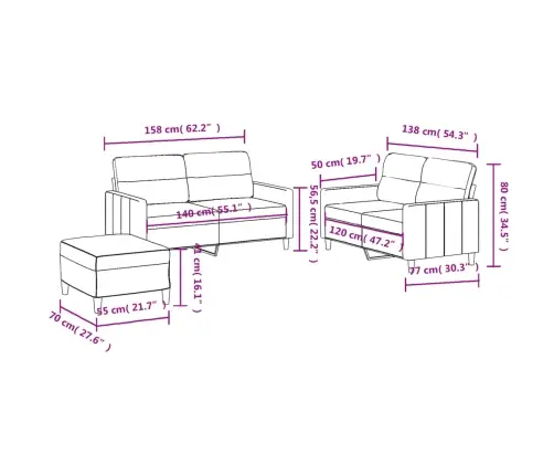 Trīsdaļīgs Dīvānu Komplekts Ar Spilveniem, Brūns Audums Vidaxl