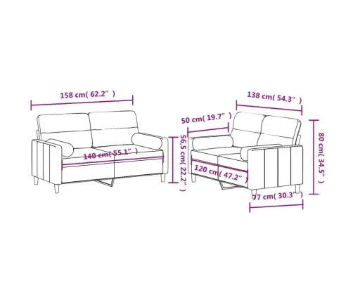 Divdaļīgs Dīvānu Komplekts Ar Spilveniem, Brūns Audums Vidaxl