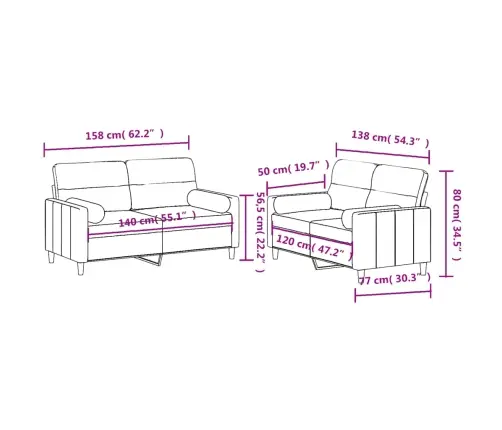 Divdaļīgs Dīvānu Komplekts Ar Spilveniem, Pelēkbrūns Audums Vidaxl