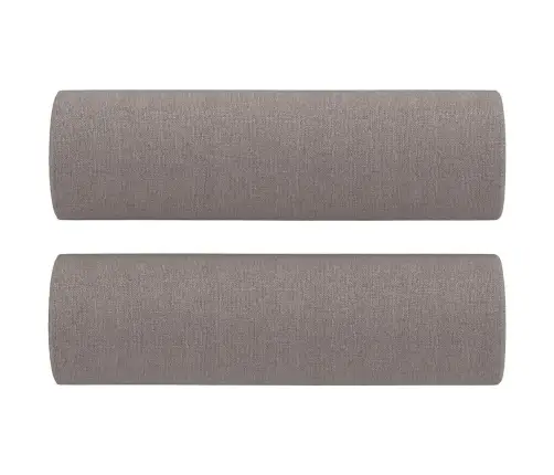 Trīsdaļīgs Dīvānu Komplekts Ar Spilveniem, Pelēkbrūns Audums Vidaxl