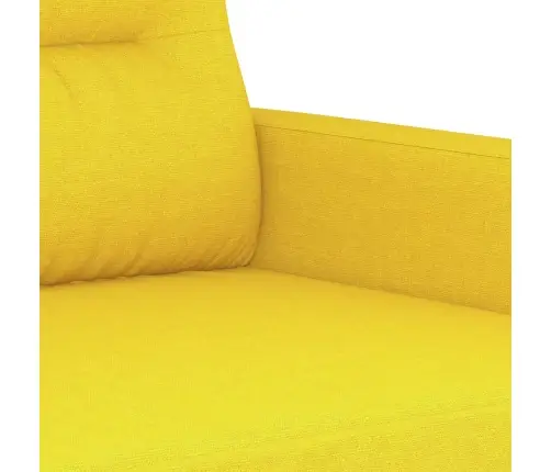 Sofos Komplektas Su Pagalvėlėmis, 3 Dalių, Geltonas, Audinys