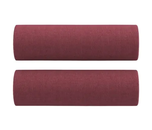 Divdaļīgs Dīvānu Komplekts Ar Spilveniem, Vīnsarkans Audums Vidaxl