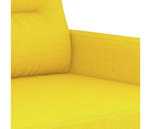 Trīsdaļīgs Dīvānu Komplekts Ar Spilveniem, Dzeltens Audums Vidaxl