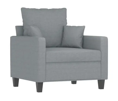 Četrdaļīgs Dīvānu Komplekts Ar Spilveniem, Gaiši Pelēks Audums Vidaxl