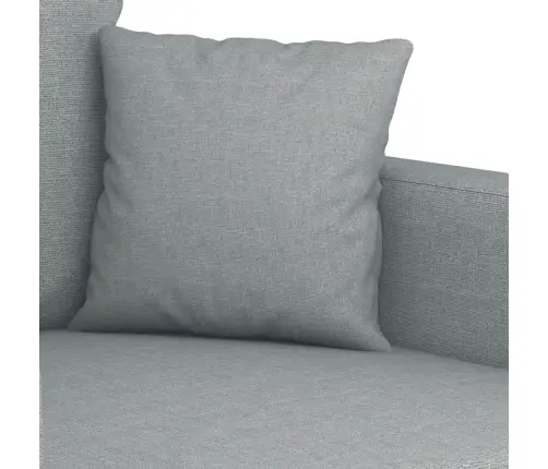 Četrdaļīgs Dīvānu Komplekts Ar Spilveniem, Gaiši Pelēks Audums Vidaxl
