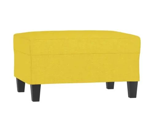 Četrdaļīgs Dīvānu Komplekts Ar Spilveniem, Dzeltens Audums Vidaxl