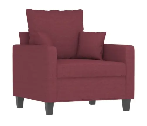 Četrdaļīgs Dīvānu Komplekts Ar Spilveniem, Vīnsarkans Audums Vidaxl