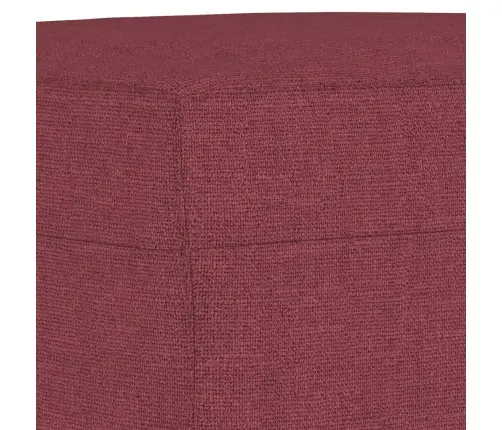 Četrdaļīgs Dīvānu Komplekts Ar Spilveniem, Vīnsarkans Audums Vidaxl