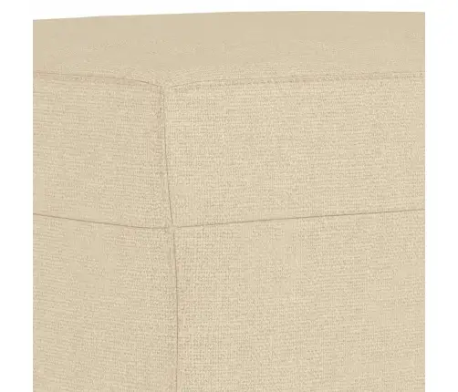 Trīsdaļīgs Dīvānu Komplekts Ar Spilveniem, Krēmkrāsas Audums Vidaxl