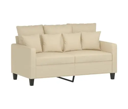 Sofos Komplektas Su Pagalvėlėmis, 3 Dalių, Kreminis, Audinys