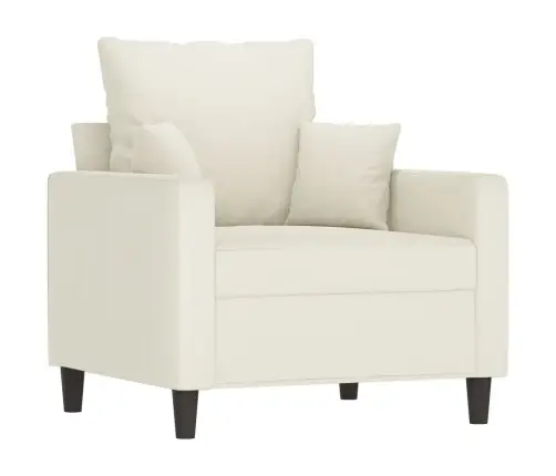 Trīsdaļīgs Dīvānu Komplekts Ar Spilveniem, Krēmkrāsas Samts Vidaxl