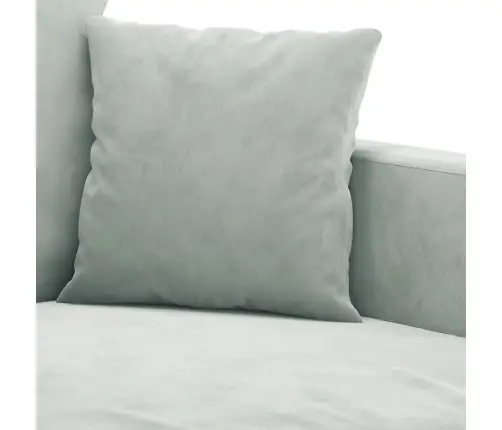 Četrdaļīgs Dīvānu Komplekts Ar Spilveniem, Gaiši Pelēks Samts Vidaxl