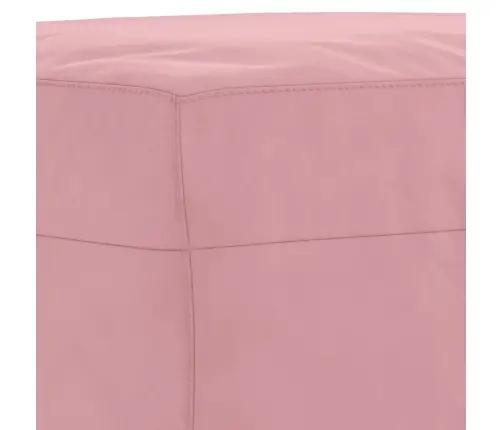 Četrdaļīgs Dīvānu Komplekts Ar Spilveniem, Rozā Samts Vidaxl