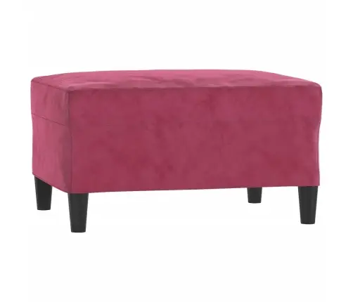 4-Osaline Diivanikomplekt Patjadega, Veinipunane, Samet