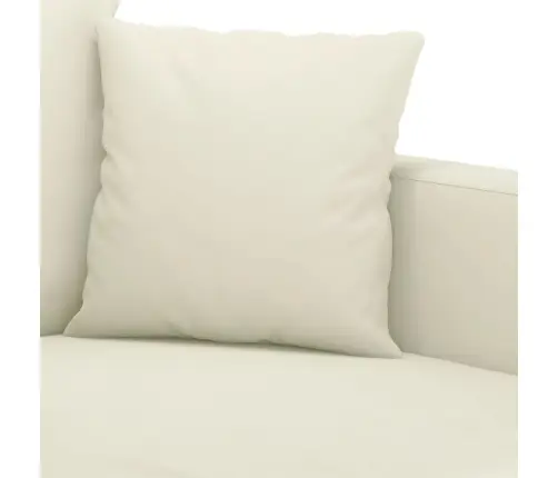 Četrdaļīgs Dīvānu Komplekts Ar Spilveniem, Krēmkrāsas Samts Vidaxl