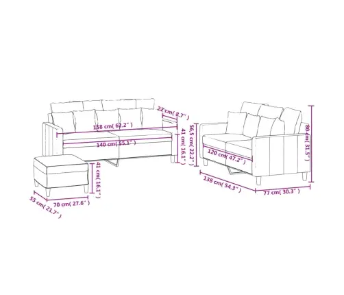 Trīsdaļīgs Dīvānu Komplekts Ar Spilveniem, Tumši Pelēks Samts Vidaxl