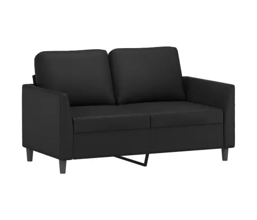 3-Osaline Diivanikomplekt Patjadega, Must, Kunstnahk