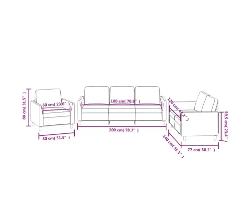 Trīsdaļīgs Dīvānu Komplekts Ar Spilveniem, Pelēka Mākslīgā Āda Vidaxl