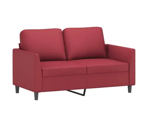 3-Osaline Diivanikomplekt Patjadega, Veinipunane, Kunstnahk