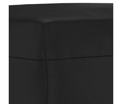 4-Osaline Diivanikomplekt Patjadega, Must, Kunstnahk